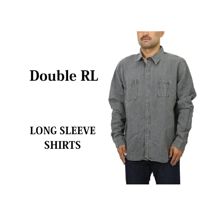 雰囲気抜群】RRL【PRINTED WORK SHIRTS】S かかえる ワークシャツ  