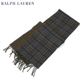 POLO by Ralph Lauren Double-Faced Scarf (012TRT GREY/BROWN) ラルフローレン ダブルフェイスのウール混紡 スカーフ マフラー