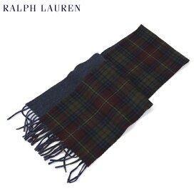 POLO by Ralph Lauren Double-Faced Scarf (600WINETRT/HRGB) ラルフローレン ダブルフェイスのウール混紡 スカーフ マフラー