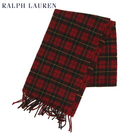 POLO Ralph Lauren Double-Faced Scarf (RED TARTAN) ラルフローレン ダブルフェイスのウール混紡 スカーフ マフラー