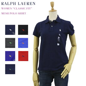 (WOMEN) Polo by Ralph Lauren "CLASSIC FIT" Solid Color Mesh Polo Shirt USポロ ラルフローレン レディース 無地ポロシャツ 鹿の子　ワンポイント