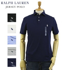 Ralph Lauren Men's Cotton Jersey Polo Shirt US ポロ ラルフローレン ミディアムフィット 無地 台襟 ポロシャツ ワイドカラー　ワンポイント