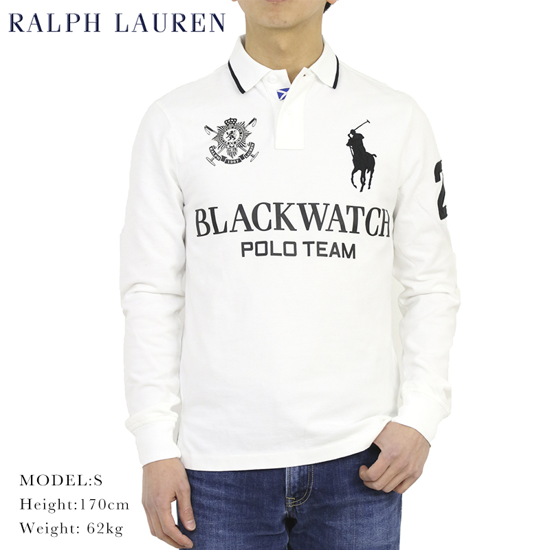 USラルフローレン BLACK WATCH 当店一番人気 POLO TEAM 長袖ポロシャツ ポロ ラルフローレン コットン 鹿の子 ブラックウォッチ ビッグポニー カスタムフィット Ralph TEAM