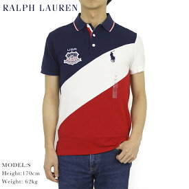 ポロ ラルフローレン カスタム スリム フィット ポニー 刺繍 半袖 カノコ ポロシャツ 国旗 POLO Ralph Lauren Men's "CUSTOM SLIM FIT" Country Mesh Polo 売れ筋 (ups)