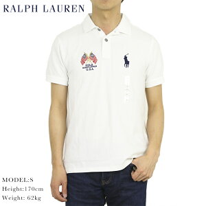 �|�� �����t���[���� �r���e�[�W���H ���̎q �|���V���c �A�����J���� POLO Ralph Lauren Men's USA FLAG CUSTOM SLIM FIT Polo Shirt US (UPS)