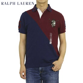 ポロ ラルフローレン カスタム スリム フィット スカル刺繍 半袖 カノコ ポロシャツ 国旗 POLO Ralph Lauren Men's "CUSTOM SLIM FIT" Skull Polo Shirt