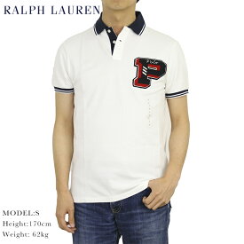 ポロ ラルフローレン カスタムスリムフィット 鹿の子 ワッペン ポロシャツ ラガーシャツ POLO Ralph Lauren Men's CUSTOM SLIM FIT Polo Shirt US (UPS)