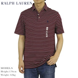ポロ ラルフローレン ボーダー柄 台襟 ポロシャツ ワイドカラー ワンポイント Ralph Lauren Men's Cotton Jersey Border Polo Shirt US