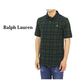 ポロ ラルフローレン ボーイズサイズ タータンチェック 鹿の子 ポロシャツ ワンポイント ポニー刺繍 POLO Ralph Lauren Boy's Tartan Check Mesh POLO Shirts US