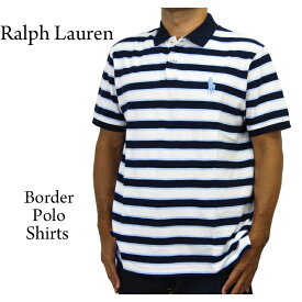 ポロ ラルフローレン カスタムフィット コットン 鹿の子 ボーダー ビッグポニー ポロシャツ POLO Ralph Lauren Men's CUSTOM FIT Border BIg Pony Polo Shirt US