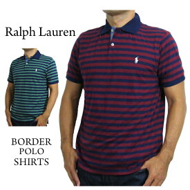 ポロ ラルフローレン カスタムスリムフィット コットン ボーダー ポロシャツ POLO Ralph Lauren Men's CUSTOM SLIM FIT Border Polo Shirt US