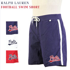 Ralph Lauren Men's "FOOTBALL" Swim Shorts US ポロ ラルフローレン ロゴ刺繍 スイムショーツ （水着）