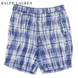 ポロ ラルフローレン 9インチ クラシックフィット リネン マドラスショーツ ショートパンツ　半ズボン Ralph Lauren Men's "CLASSIC FIT 9" Short