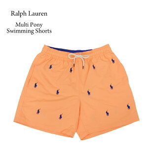 �|�� �����t���[���� �����Y �}���`�|�j�[�h�J �X�C���V���[�c �i�����jPOLO Ralph Lauren Men's Multi Pony Swim Shorts US