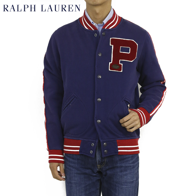 楽天市場】Ralph Lauren Men's Fleece Varsity Jacket USラルフ 