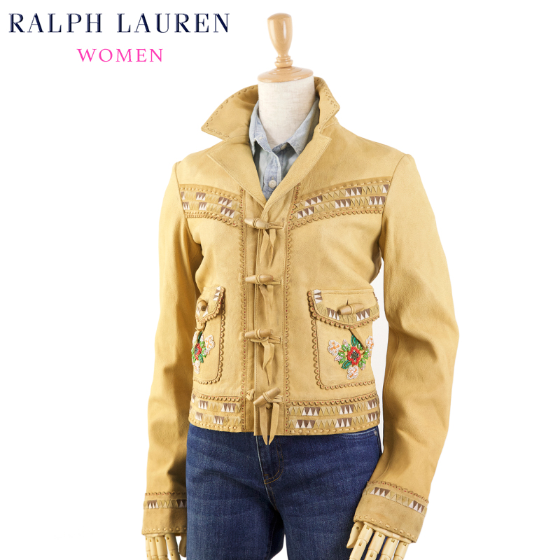 楽天市場】(WOMEN) Ralph Lauren Women's Hippie Leather Jacket 女性 