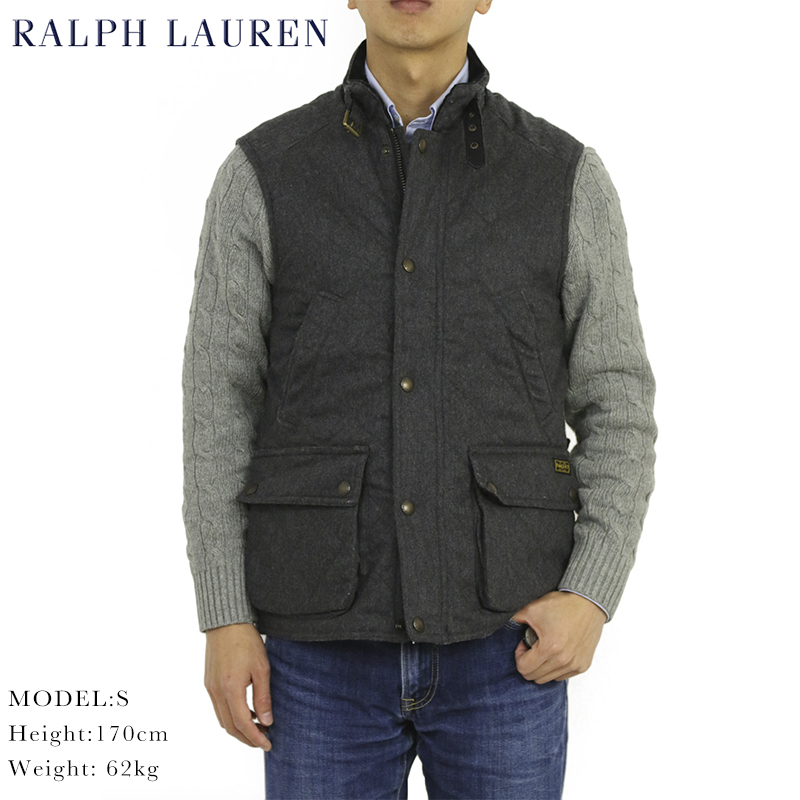 【楽天市場】Ralph Lauren Men's WOOL Quilted Vest USラルフ 