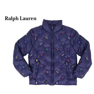 �|�� �����t���[���� �K�[���Y�T�C�Y �|�j�[ ���S �}���`�h�J �_�E���W���P�b�g POLO Ralph Lauren Girls Multi Pony Logo Down Jacket US
