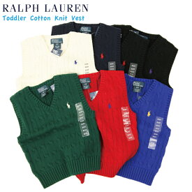 (TODDLER) Ralph Lauren Boy's(5-7) Cotton V-neck Sweater Vest ラルフローレン ボーイズ ニットベスト