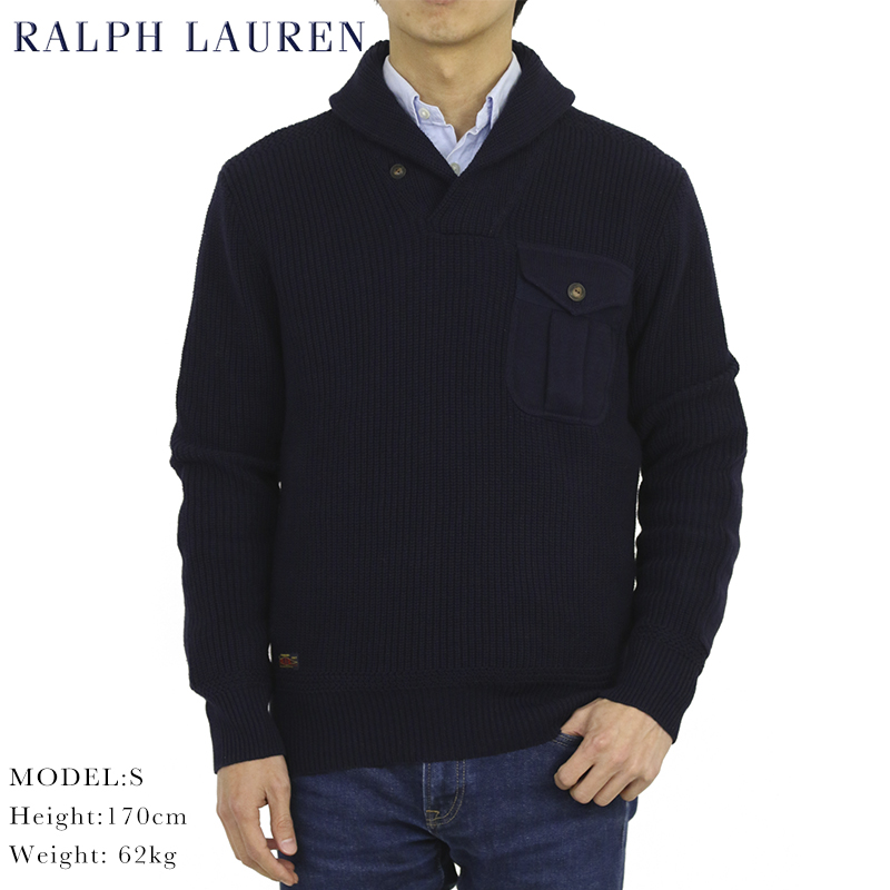 楽天市場】Ralph Lauren Men's Shawl Collar Sweater US ポロ ラルフ 