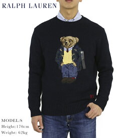 ポロ ラルフローレン ポロベアー クルーネックセーター ダッフルコートベア POLO Ralph Lauren Men's "POLO BEAR" Cotton Linen Crew Sweater US