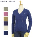 ポロ ラルフローレン レディース メリノウール Vネック セーター Ralph Lauren Women's Merino Cable Sweater US