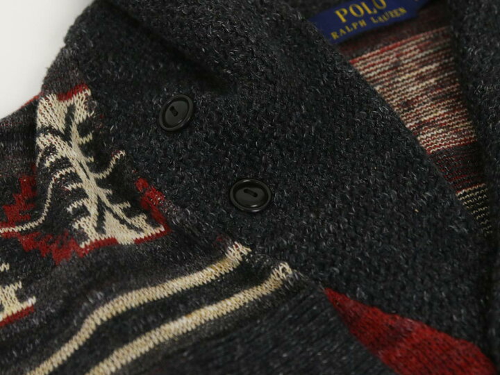 楽天市場】ポロ ラルフローレン メンズ ネイティブ柄 ショールカラー  