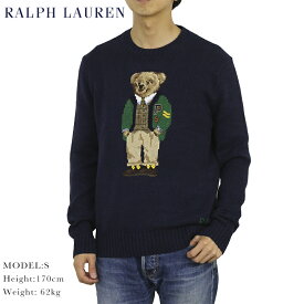ポロ ラルフローレン ポロベアー クルーネックセーター カーディガン ベア POLO Ralph Lauren Men's "POLO BEAR" Cotton Linen Crew Sweater US