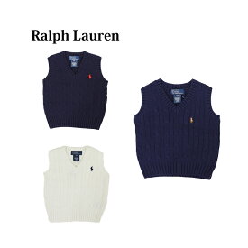 ポロ ラルフローレン ベイビーサイズ Vネック コットン ケーブル ニット ベスト POLO Ralph Lauren INFANT cotton V-neck cable knit vest