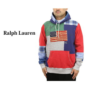 ポロ ラルフローレン メンズ クレイジーパターン パッチワーク フラッグ プルオーバー スウェット パーカー POLO Ralph Lauren Men's Vintage Multi Panelled Pullover Parka US