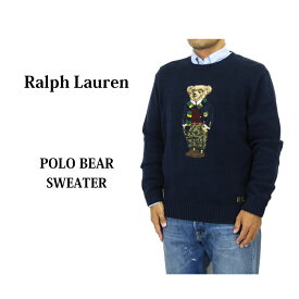 ポロ ラルフローレン ポロベアー クルーネックセーター カモパンツベア POLO Ralph Lauren Men's "POLO BEAR" Cotton Linen Crew Sweater US