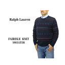 ポロ ラルフローレン メンズ ウール/アルパカ フェアアイルニット クルーネック セーター POLO Ralph Lauren Men's Fairisle Crewneck Sweater US