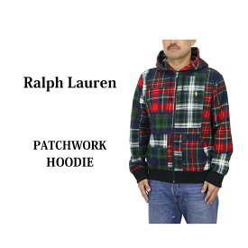 ポロ ラルフローレン メンズ パッチワーク タータンチェック ジップアップ スウェットパーカー ワンポイント フーディー POLO Ralph Lauren Men's Cotton-Blend-Fleece Hoodie US 売れ筋
