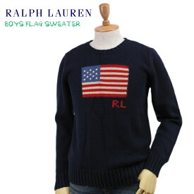 Ralph Lauren Boy's "FLAG" Cotton Sweater ボーイズラルフローレン アメリカ国旗 セーター