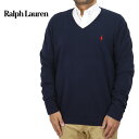 ポロ ラルフローレン メンズ コットン Vネック セーター ワンポイント ポニー刺繍 POLO Ralph Lauren Men's Cotton V-neck Sweater US (UPS)