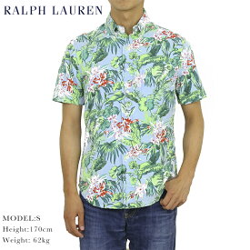 ポロ ラルフローレン メンズ スリムフィット 半袖 オックスフォード アロハシャツ Polo Ralph Lauren Men's "SLIM FIT" Aloha Shirts US