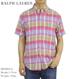 ポロ ラルフローレン メンズ スタンダードフィット ボタンダウン インディアマドラス 半袖シャツ POLO Ralph Lauren Men's STANDARD FIT S/S INDIA MADRAS B.D.Shirt