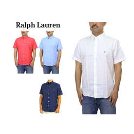 ポロ ラルフローレン メンズ クラシックフィット フェザーウェイトツイル ボタンダウン 半袖シャツ ワンポイント ポニー刺繍 POLO Ralph Lauren Men's CLASSIC FIT FEATHER WEIGHT TWILL S/S B.D. Shirts US (UPS)