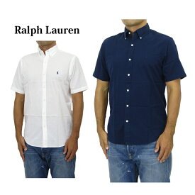 ポロ ラルフローレン メンズ ボタンダウン シアサッカー 半袖シャツ ワンポイント ポニー刺繍 POLO Ralph Lauren Men's "RL UNTUCKED FIT" S/S B.D.SEERSUCKER Shirts US