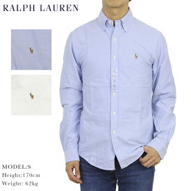 ポロ ラルフローレン 長袖 スリムフィット ワンポイント刺繍 ボタンダウンシャツ POLO Ralph Lauren Men's "SLIM FIT" l/s Oxford B.D.Shirts US (UPS)
