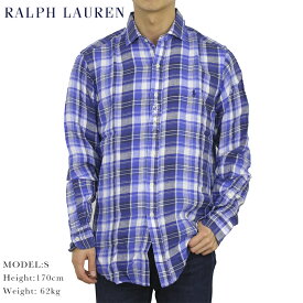ポロ ラルフローレン オープンカラー 長袖シャツ クラシックフィット リネン 麻 POLO Ralph Lauren Men's "CLASSIC FIT" Linen Spread Shirts US (UPS)