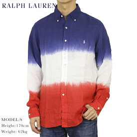 ポロ ラルフローレン リネン タイダイ ボタンダウン 長袖シャツ クラシックフィット POLO Ralph Lauren Men's "CLASSIC FIT" Tie Dye Linen B.D.Shirts US (UPS)