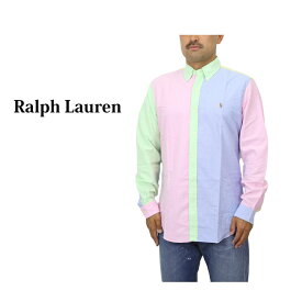 ポロ ラルフローレン メンズ クラシックフィット パッチ切替 オックスフォード ボタンダウン 長袖シャツ クレイジーパターン POLO Ralph Lauren Men's L/S "CLASSIC FIT" Oxford B.D.Shirts US
