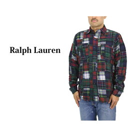 ポロ ラルフローレン メンズ クラシックフィット パッチワーク タータンチェック フランネル 長袖シャツ POLO Ralph Lauren Men's "CLASSIC FIT" Patchwork Tartan Flannel Shirts US