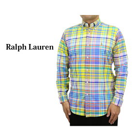 ポロ ラルフローレン メンズ クラシックフィット マドラスチェック オックスフォード ボタンダウン 長袖シャツ POLO Ralph Lauren Men's L/S "CLASSIC FIT" Madras Oxford B.D.Shirts US