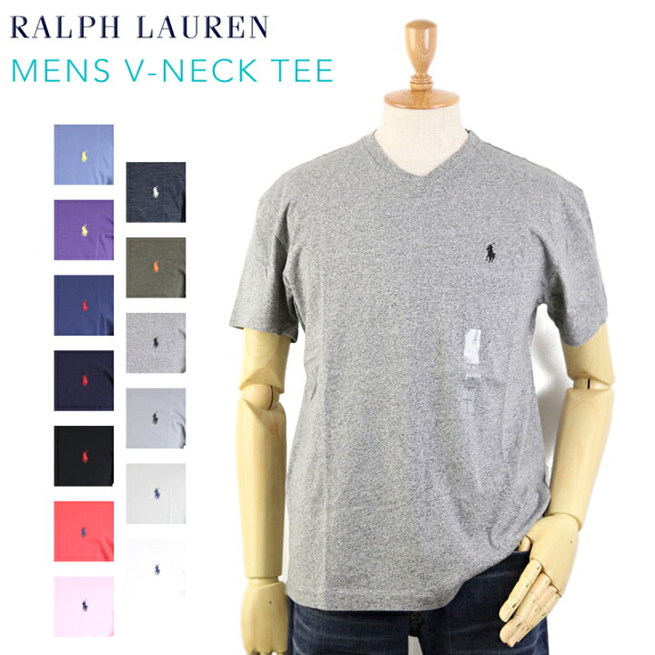 楽天市場 Polo Ralph Lauren Men S Classic Fit V Neck T Shirts Usポロ ラルフローレン メンズ 無地 Vネック Tシャツ ワンポイント Ups Donuts ドーナッツ