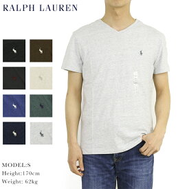 ポロ ラルフローレン メンズ 無地 Vネック Tシャツ ワンポイント POLO Ralph Lauren Men's V-Neck T-shirts (UPS)