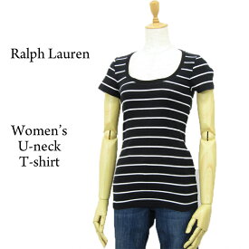ポロ ラルフローレン レディース ボーダー Uネック Tシャツ POLO Ralph Lauren Women's Border U-Neck Tee Shirt