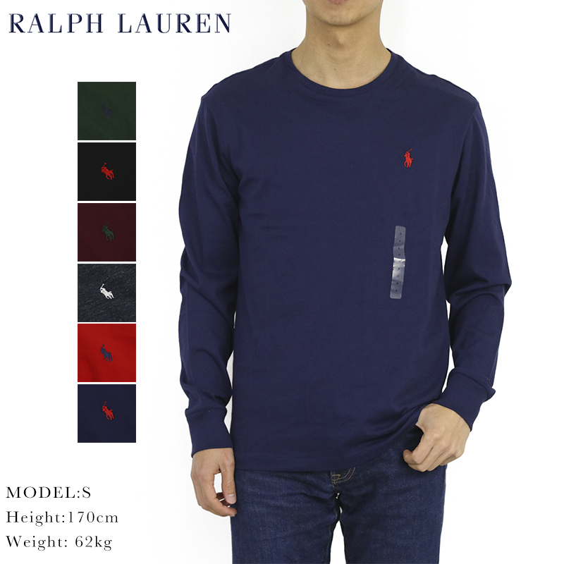 POLO Ralph Lauren Men's Crew l/s T-shirts US ポロ ラルフローレン メンズ 無地 長袖Tシャツ  ワンポイント | donuts （ドーナッツ）