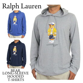 ポロ ラルフローレン メンズ ポロベアー プリント フード付き 長袖Tシャツ POLO Ralph Lauren Men's Hooded l/s POLO BEAR T-shirts US